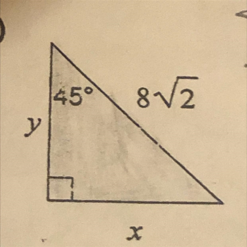 Find the missing side lengths. Leave your answers as radicals in simpler form. Please-example-1