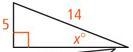 Find the value of x. Round your answer to the nearest degree.-example-1