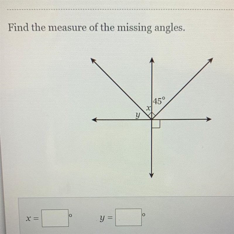 Find the measure of the missing angles.-example-1