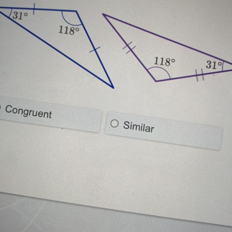 Are these shapes congruent or similar?-example-1