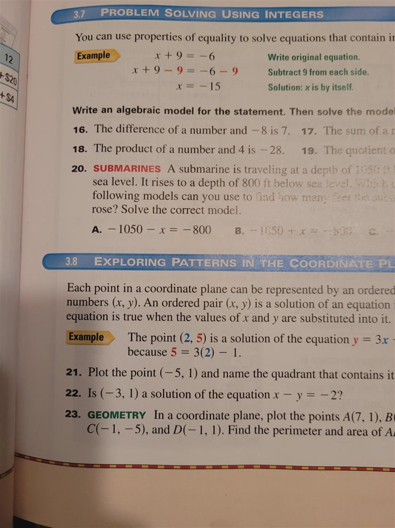 16.-Write an algebraic model for the statement. the difference of a number and -8 is-example-1