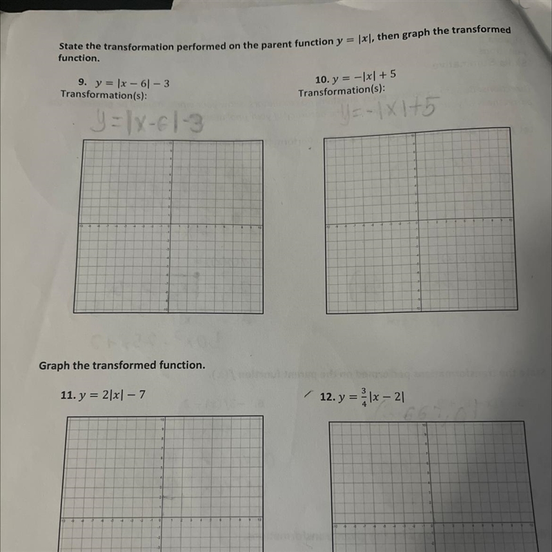 State the transformation performed on the parent function.-example-1