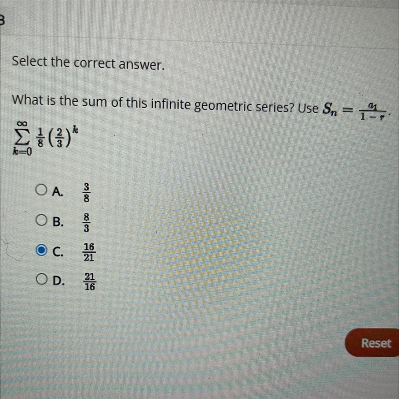 What is the sum of this infinite geometric series?-example-1