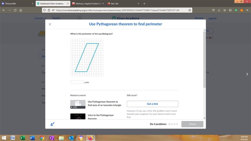 ***I really need an answer quickly!*** What is the perimeter of the parallelogram-example-1