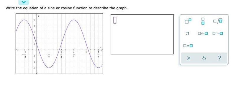 Writing the equation of a sine or cosine function given its graph:-example-1