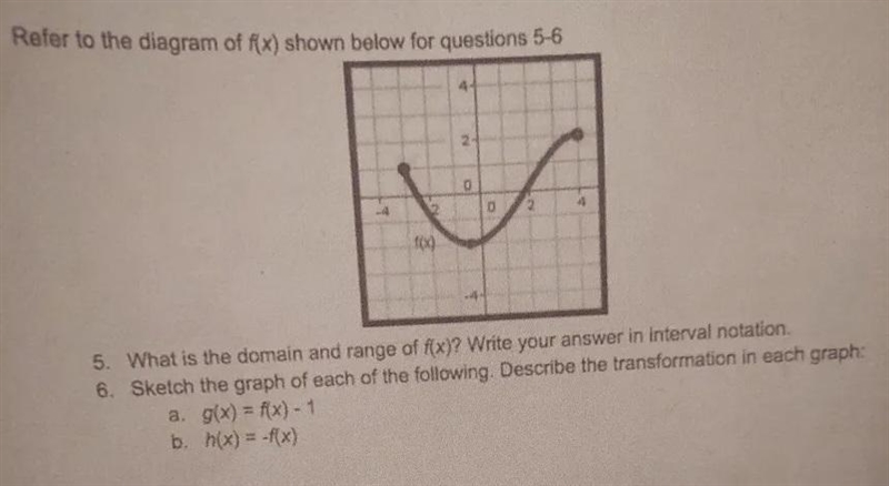 6. Sketch the graph of each of the following. Describe the transformation in each-example-1