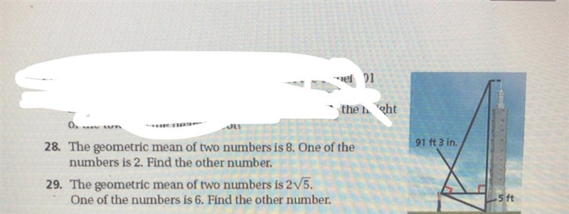 What is the answer to numbers 28 and 29 (please show work)-example-1