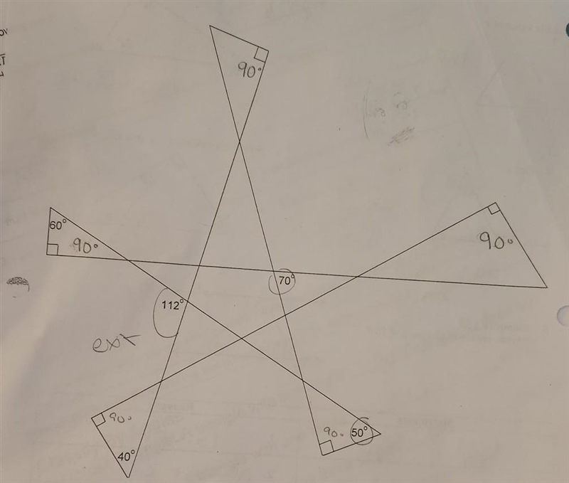 PLEASEEE HELP! 6 Chasing Angles: Find the measure of all the missing interior and-example-1