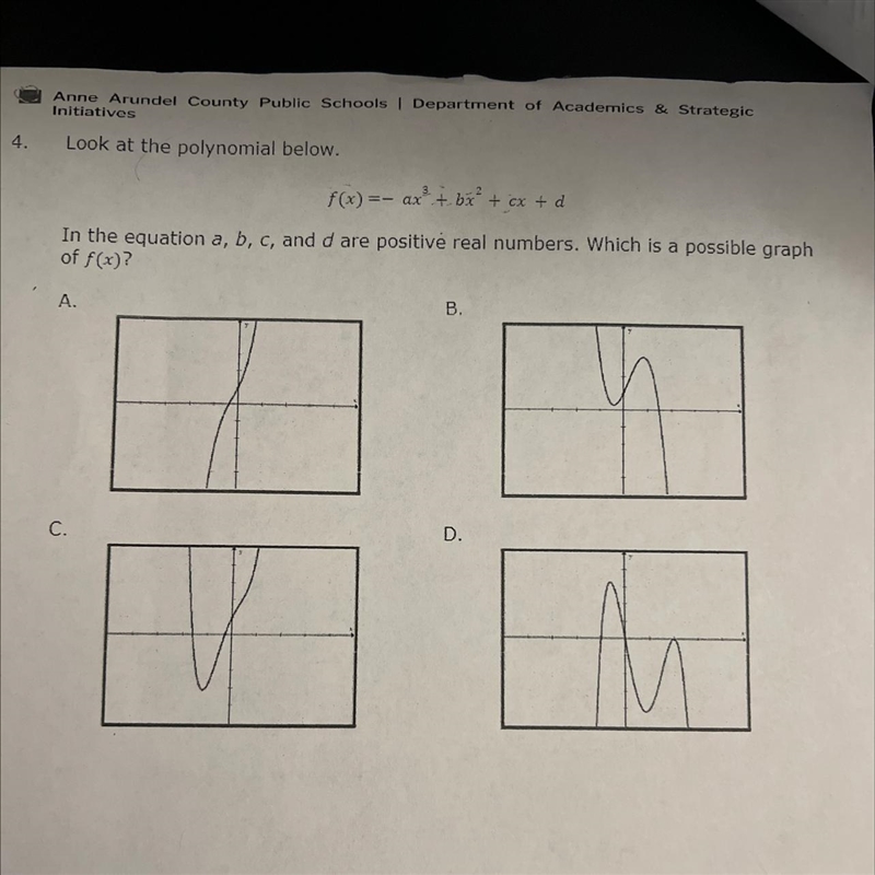 F(x) = ax³ + bx² + cx + d In the equation a, b, c, and d are positive real numbers-example-1