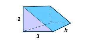 HURRY! 30 POINTS! The prism below has a volume of 21 cubic units. The base is a right-example-1