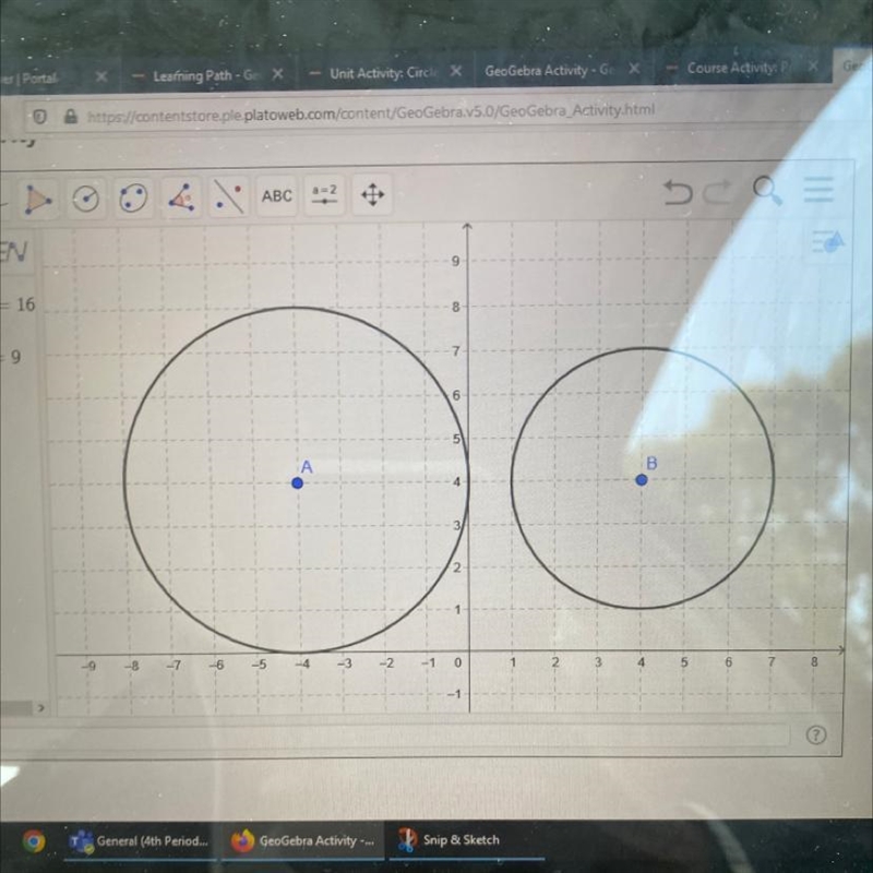 What is the relationship between circle A and circle B?-example-1