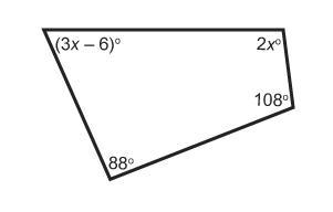 The interior angles formed by the sides of a quadrilateral have measures that sum-example-1