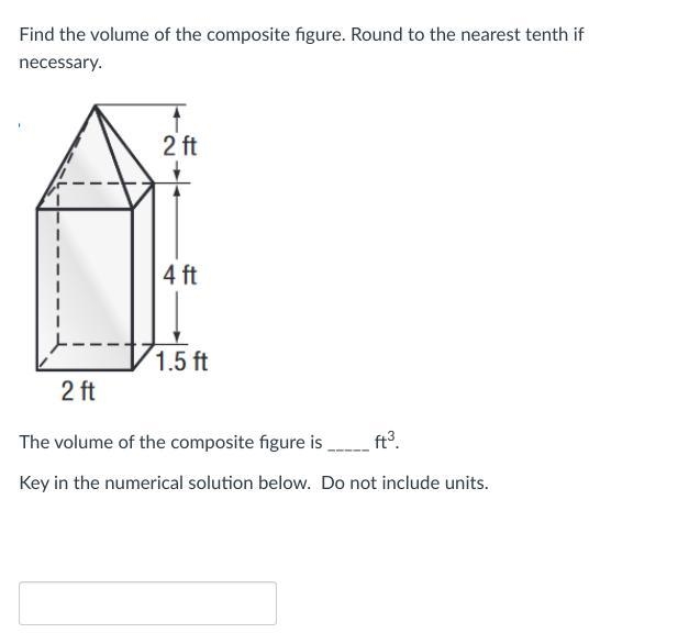 Find the volume of the composite figure & round to the nearest tenth if needed-example-1