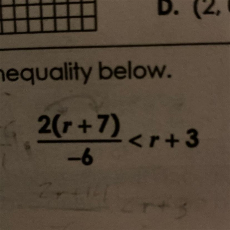 2(r+7) ———— < r+3 -6-example-1