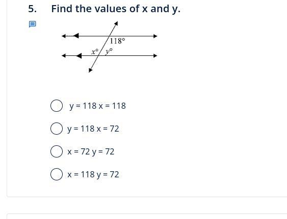 Find the values of x and y-example-1