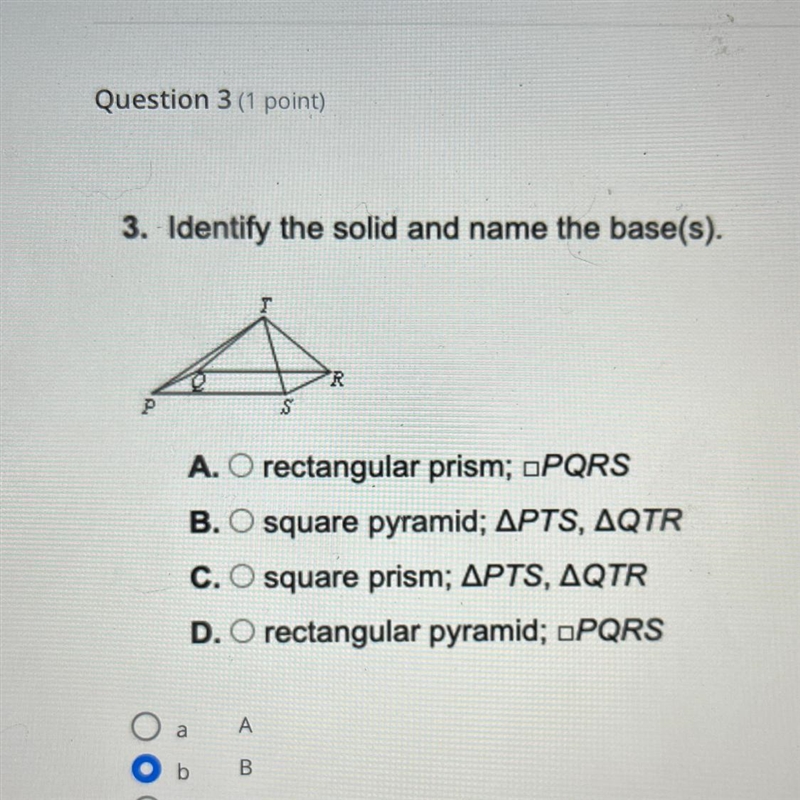 Help me make sure my answer is correct to this. (identify the solid and name the base-example-1