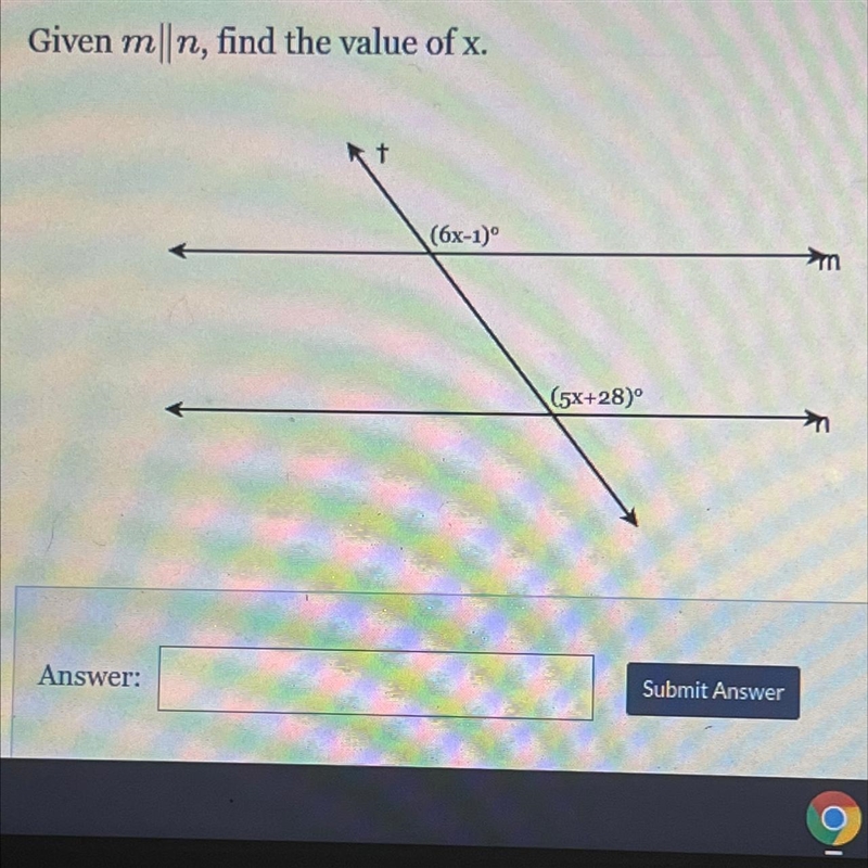 Transversal Problems with equations help-example-1