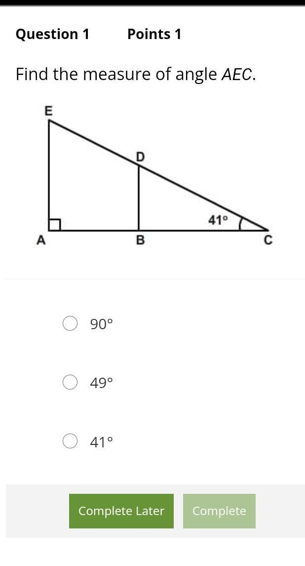 Find the measure of angle AEC.​-example-1