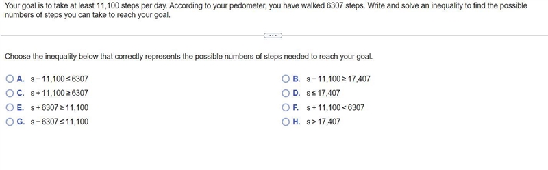 CHOOSE THE CORRECT INEQUALITY !! HELP PLEASE :))-example-1