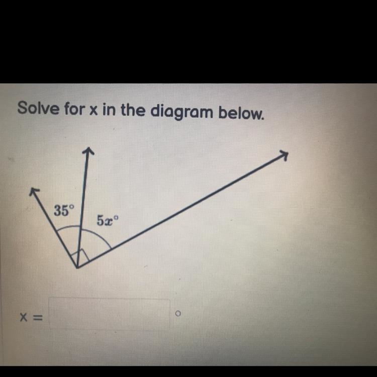 Solve for x in the diagram below.-example-1