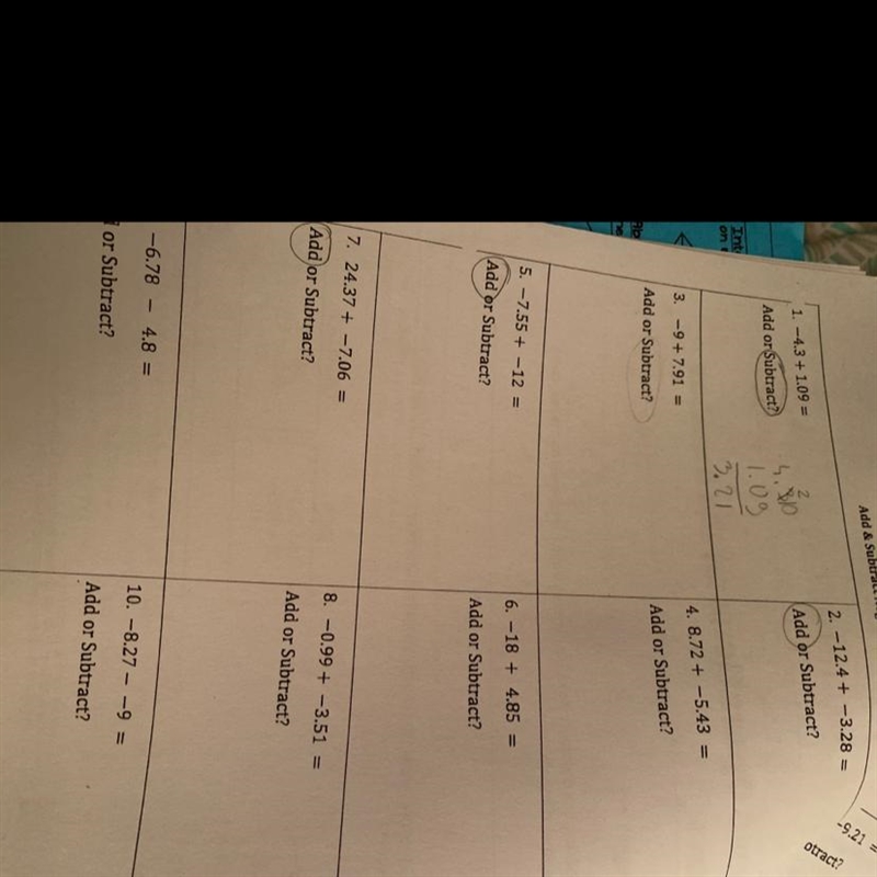 Add and subtract negative decimals, I need this for tomorrow.-example-1