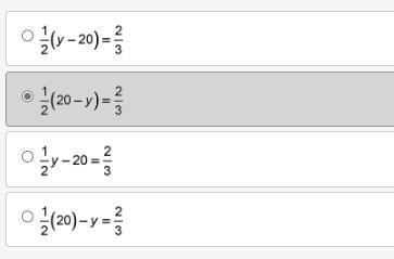 30 POINTS!!!! Please turn this into an EQUATION One-half times the difference of twenty-example-1