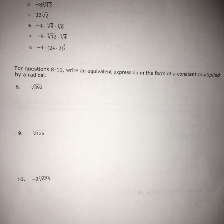 In the form of a constant multiplied by a radical?-example-1