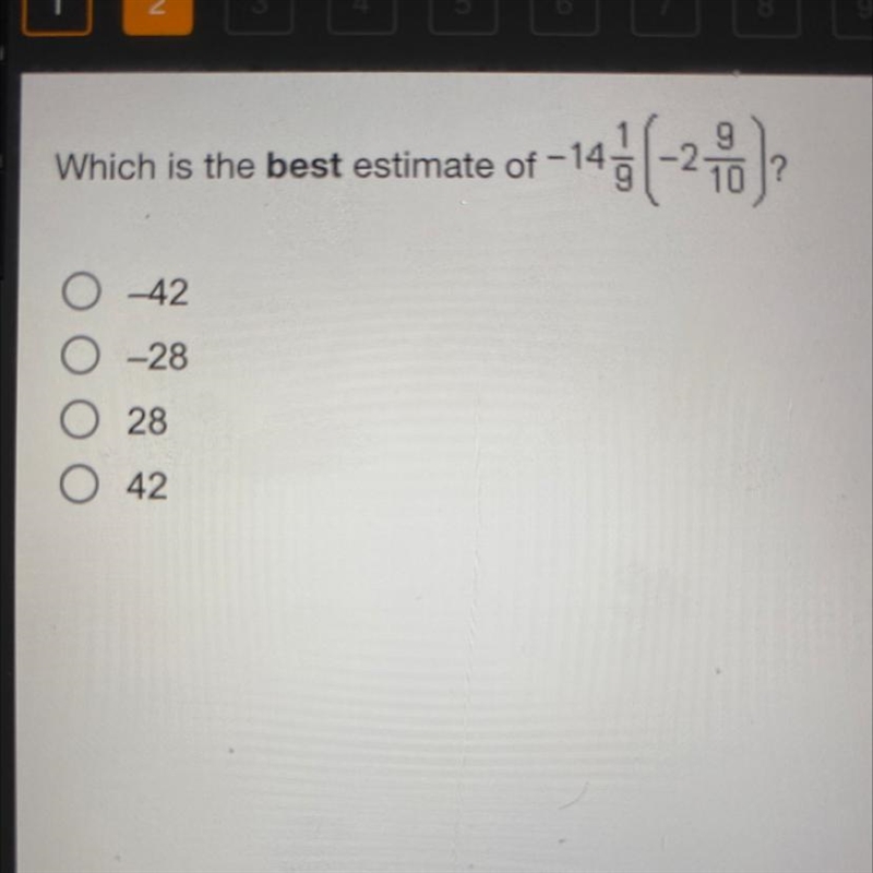 Which is the best estimate of -14 1/9 (-2 9/10) ?-example-1