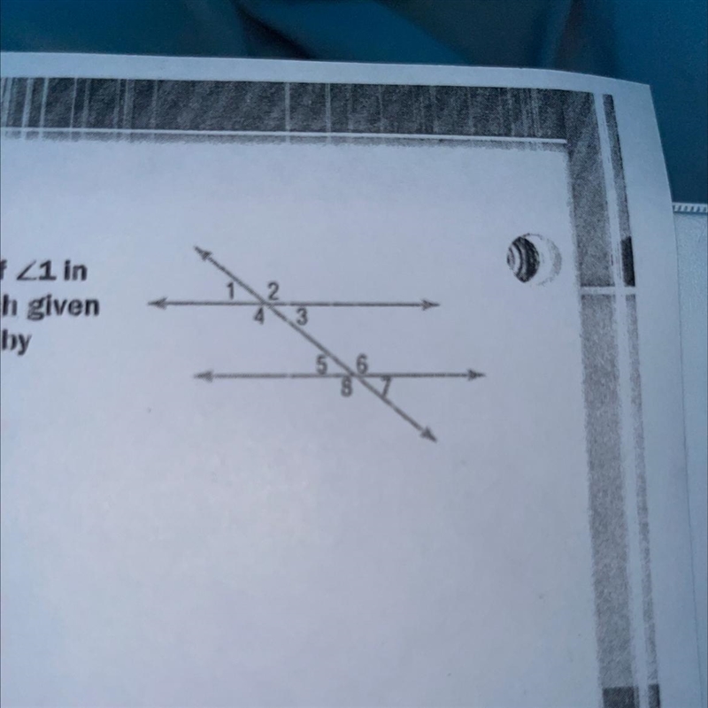 WHAT are the angle relationships formed when a third line intersects two parallel-example-1