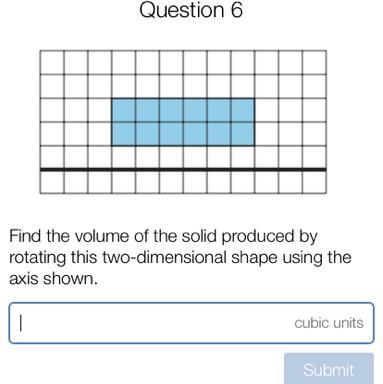 Find the volume of the solid produced by rotating this two-dimensional shape using-example-1