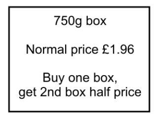 How much does it cost to buy 1500g of cornflakes-example-1