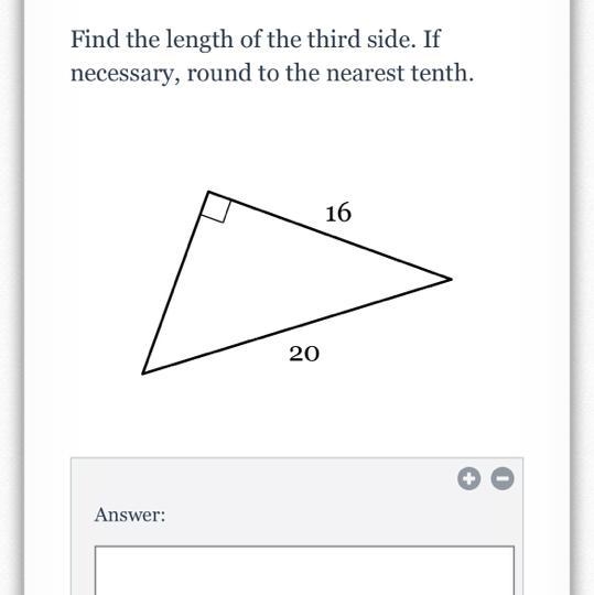 Find the length of the third side. If necessary, round to the nearest tenth.-example-1