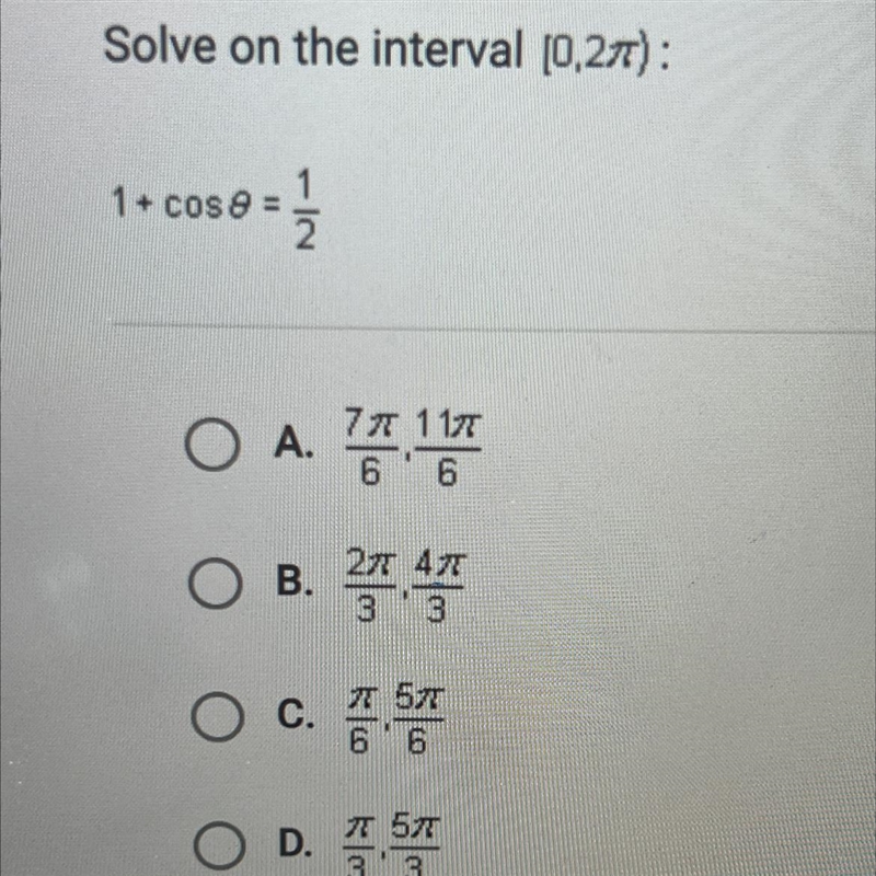 Solve on the interval please help!-example-1