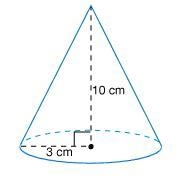 Find the volume of the cone. Use 3.14 for π. Round your answer to the nearest tenth-example-1