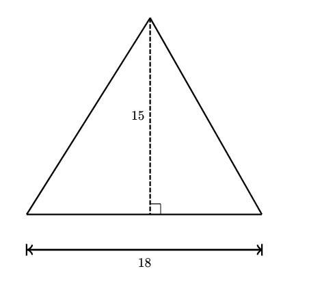 HELP ME QUICK!!!! Look at the image below. What is the area of the triangle?-example-1