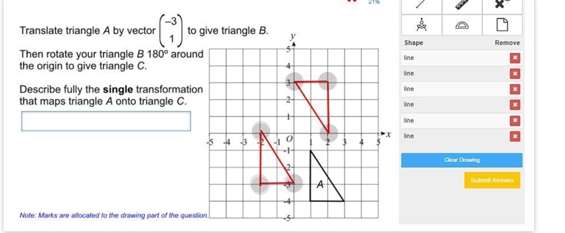 Translate triangle a (-3,1) what do i write-example-1