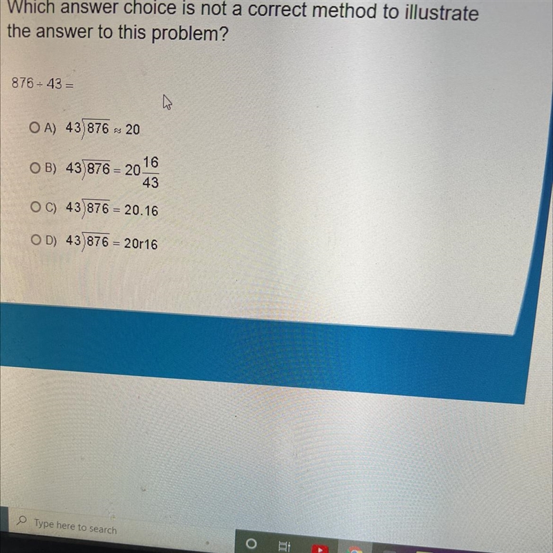 Which answer choice is not a correct method to illustrate The answer to this problem-example-1