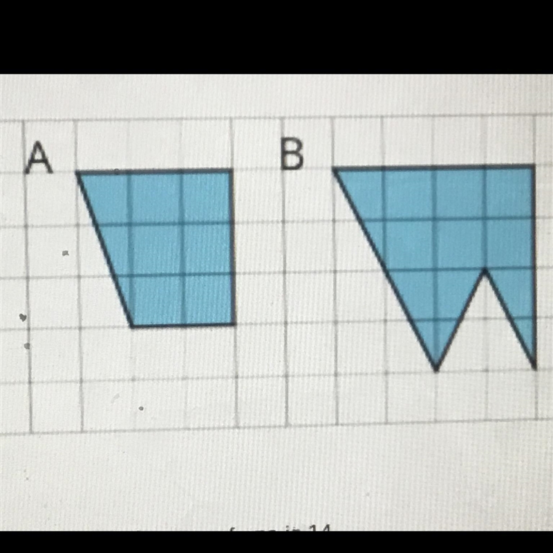 Each small square in the graph paper represents 1 square unit. Find the area of each-example-1