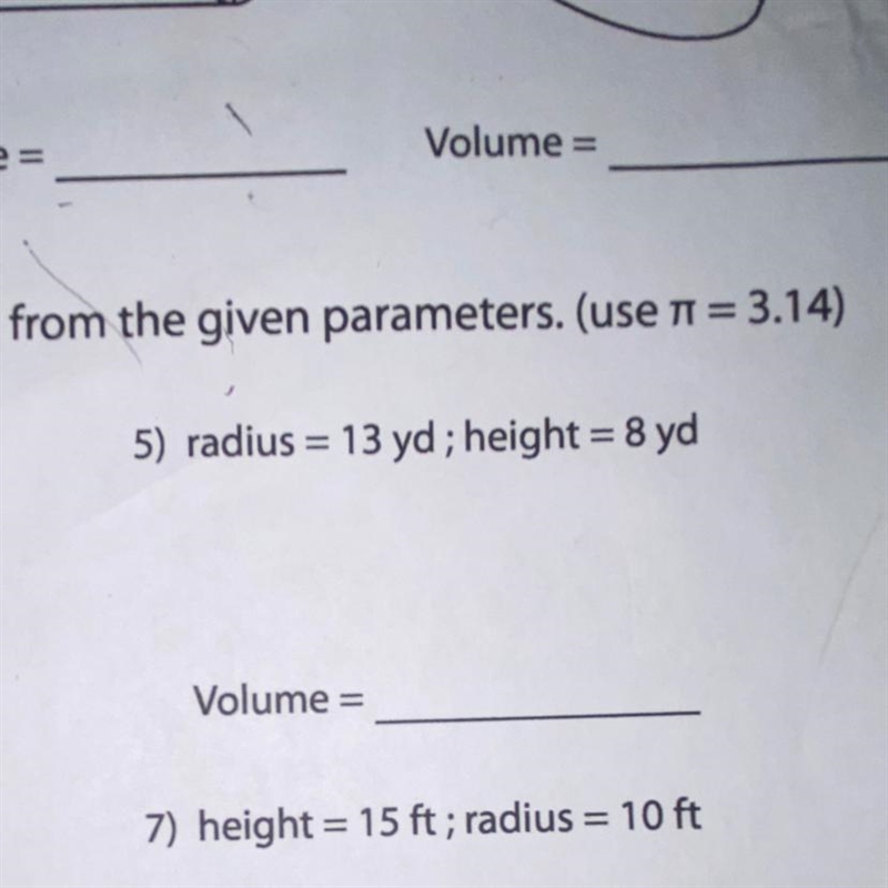 What is the volume of a cylinder with a radius of 13yd and height of 8yd-example-1