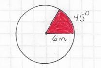 1. Find the Area of the Sector: 2. Find the length of the missing side:-example-1