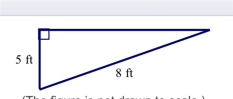 What is the length of the unknown leg of the right​ triangle? The length of the unknown-example-1