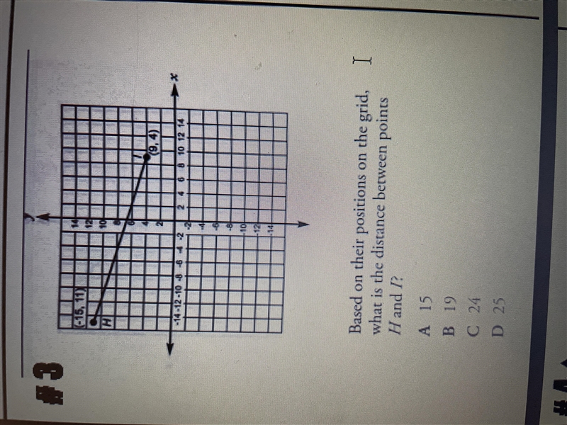 Based on their positions on the grid what is the distance between H and I-example-1