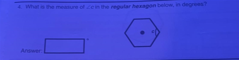 What is the measure of c In the regular hexagon below in degrees-example-1