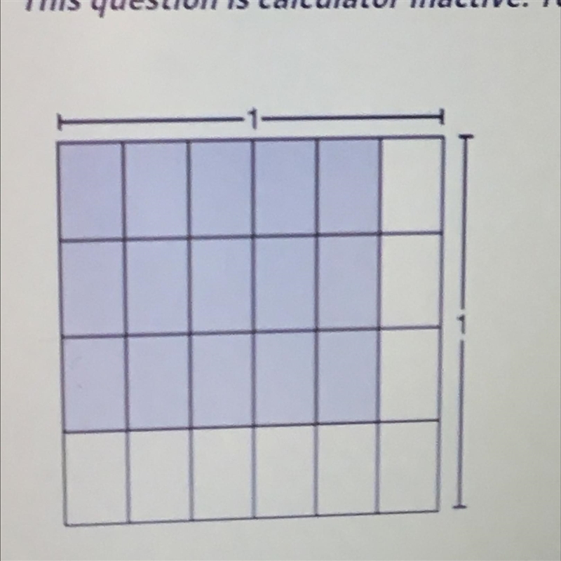 Which equation correctly represents the area of the shaded rectangle above A. 3x5 =15 B-example-1