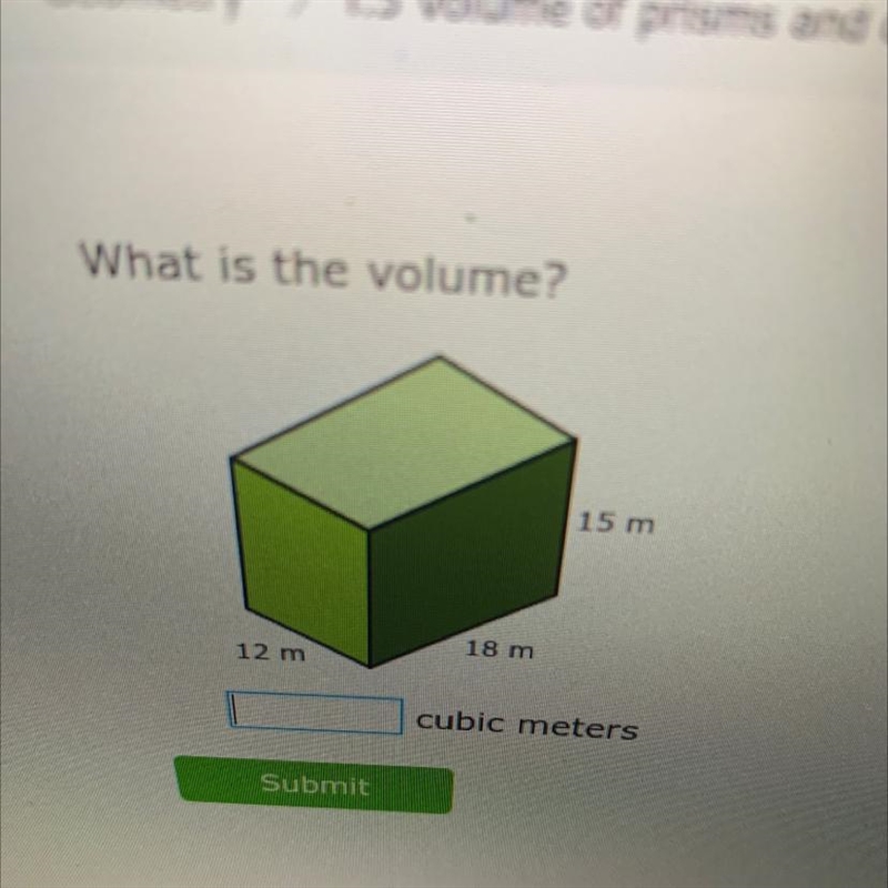 What is the volume? 12 m 15 m 18 m cubic meters-example-1