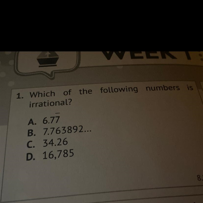 Which of the following numbers is irrational? provide an explanation-example-1