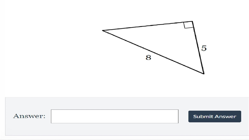 Find the length of the third side. If necessary, round to the nearest tenth Pythagorean-example-1