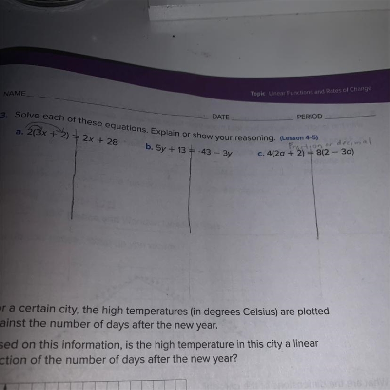 Solve each of these equations.-example-1