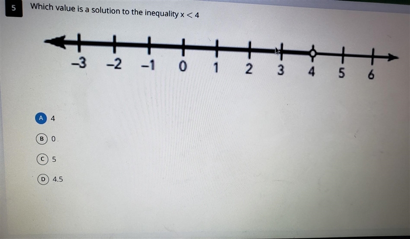 Which value is a solution to x < ​-example-1