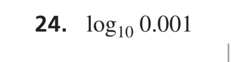 How do I evaluate this? log of 0.001, base 10 equals x-example-1